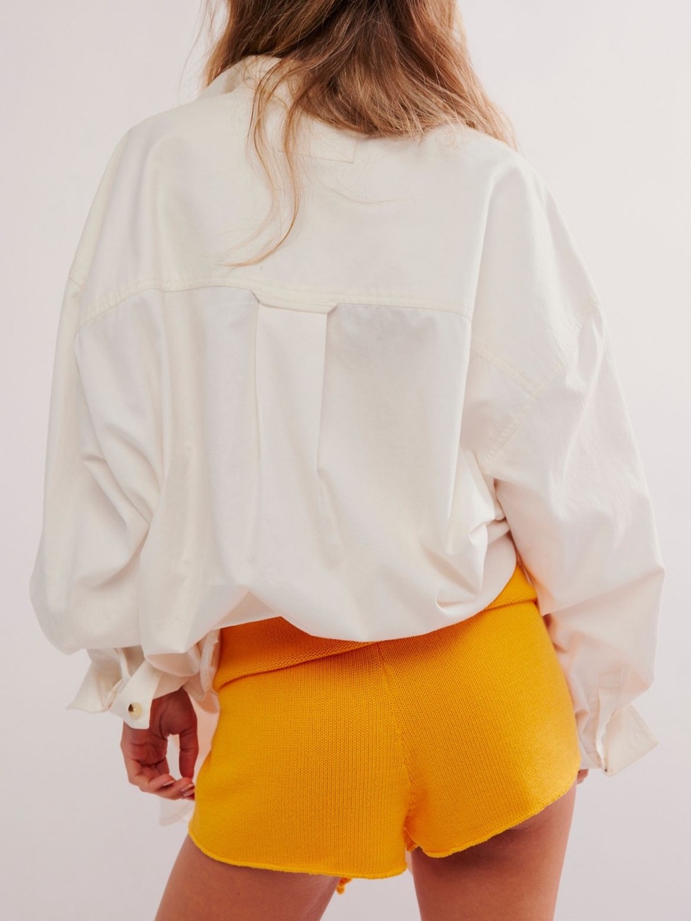 Rita Knit Sweater Shorts in Orange - Picture 3 of 8